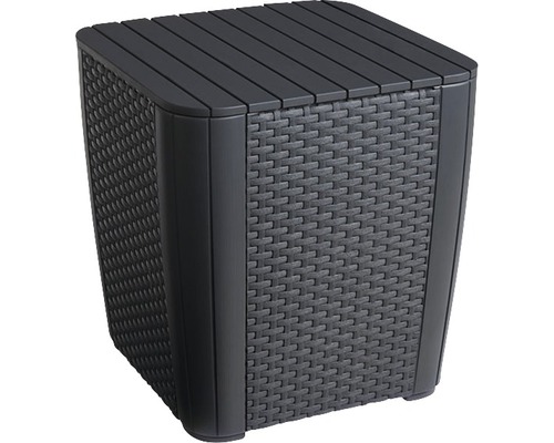 Table de jardin en plastique aspect rotin