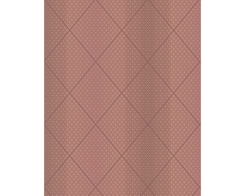 Vliestapete 58648 Catania Grafisch orange rot Stoffmuster mit quadratischem Rautenmuster