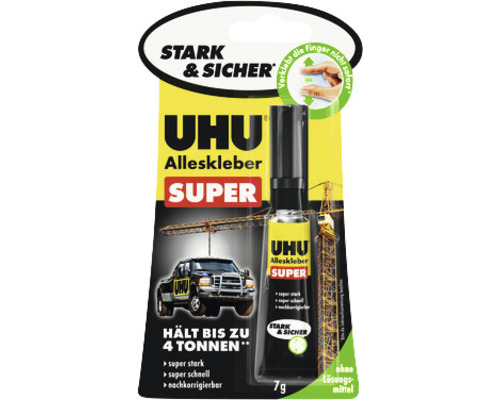 Colle universelle UHU Super Strong & Safe 7 g UHU Alleskleber Super, une colle universelle de 7 grammes