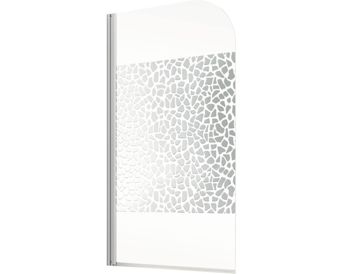 Paroi de douche avec motif de pierre pour salle de bain