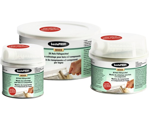Trois boîtes de mastic à bois de bestaPROFI