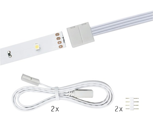 LED-Streifen mit Steckverbindung und Anschlusskabel