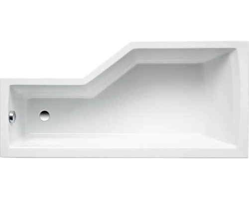 Badewanne OTTOFOND Clip 80 x 160 cm weiss glänzend glatt 979201 Rechteckige Badewanne mit Ablaufgarnitur