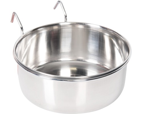 Karlie Napf Nager mit Haken 15 cm 980 ml Edelstahlnapf mit Haken zur Befestigung am Käfig