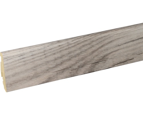 Plinthe SKANDOR chêne gris FOEI428 FU60L 19 x 58 x 2400 mm Plinthe avec structure en bois