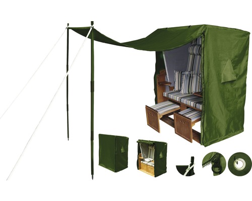 Housse de protection pour 126x84x150cm vert, avec parasol