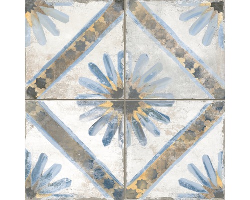 Keramik Wand- und Bodenfliese FS Marrakech blue 45x45 cm