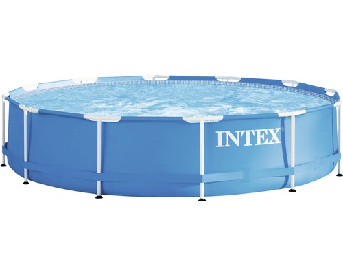 Aufstellpool INTEX Metal Frame Pool-Set Ø 366 cm, Höhe 76 cm, blau