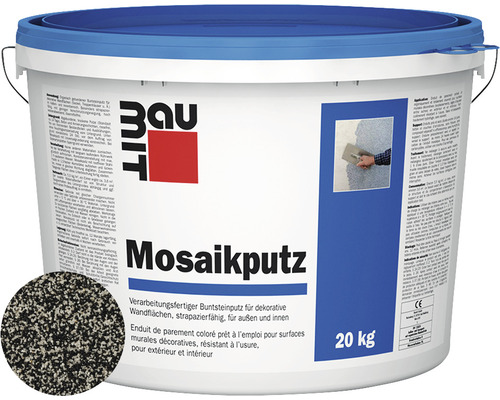 Baumit Mosaikputz M328 gebrauchsfertiger Dünnschichtdeckputz schwarz-grau 20 kg