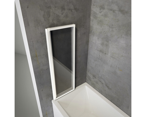 Pare-baignoire en verre et cadre sur baignoire