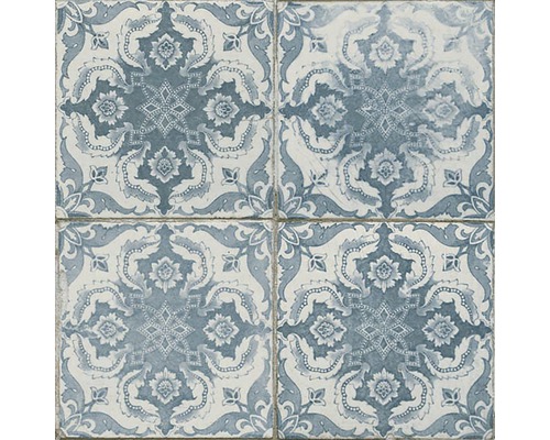 Fliesen mit blauem floralem Muster