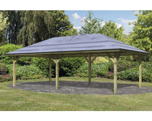 Carport simple Karibu Kerben 2 592x338 cm traité en autoclave par imprégnation