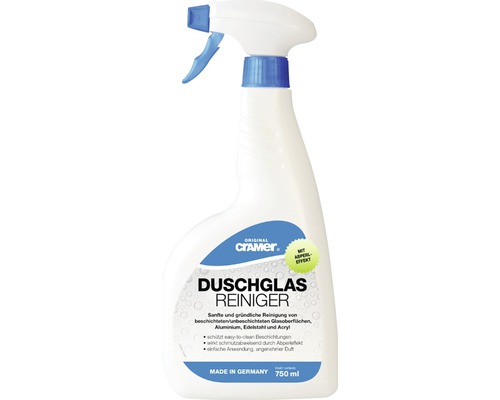 Nettoyant pour vitre de douche flacon pulvérisateur 750 ml Nettoyant pour verre de douche Cramer, bouteille de 750 ml
