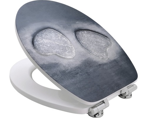 Abattant de WC avec motif de pierre