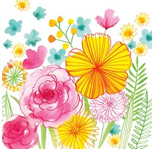 Illustration verschiedener Blumenarten