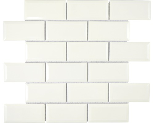 Mosaïque en céramique METRO UNI IVOIRE 29,1x29,55 cm Mosaïque de forme rectangulaire pour revêtement mural