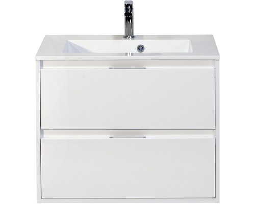 Waschbecken mit Unterschrank Sanox PORTO BxHxT 70.5x56.5x50 cm Frontfarbe weiss 84718601