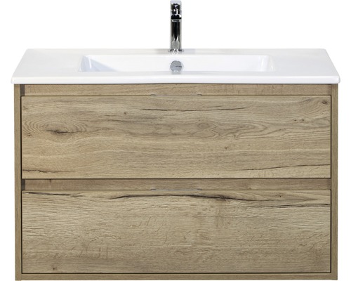 Kit de meubles de salles de bain Porto chêne 57x91 cm