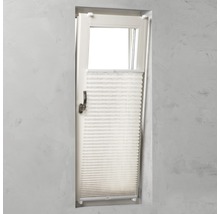 Plissee-Rollo am Fenster zur Lichtregulierung und zum Schutz der Privatsphäre