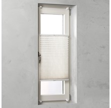 Plissee-Faltstore am Fenster zur Lichtregulierung und als Sichtschutz.