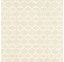 Beige Tapete mit gewelltem Muster
