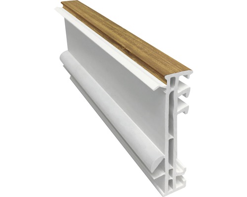 Profilé d'élargissement ARON Basic blanc/golden oak longueur 1400 mm Profilé d'élargissement ARON Basic blanc/golden oak longueur 1400 mm