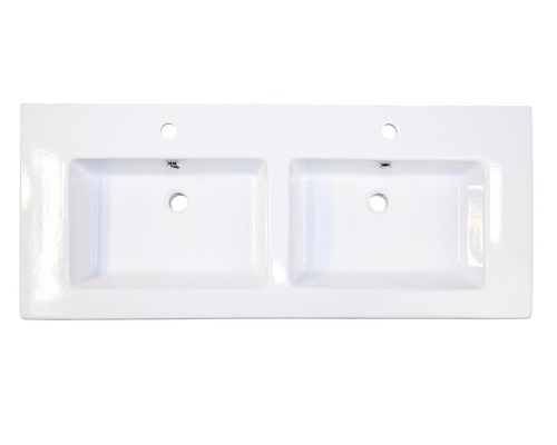 Vasque double en céramique avec deux bassins