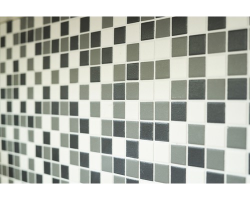 Carrelage mural avec motif mosaïque en gris