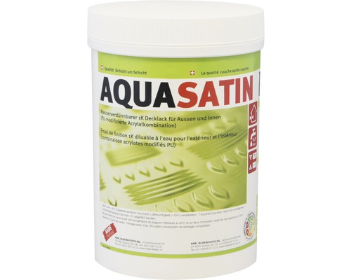 Aqua Satin 1K Decklack für Innen und Aussen