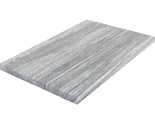 Dalle de terrasse en pierre naturelle FLAIRSTONE Gneiss Arctic gris 60x40x3 cm Dalle de terrasse grise avec aspect pierre naturelle