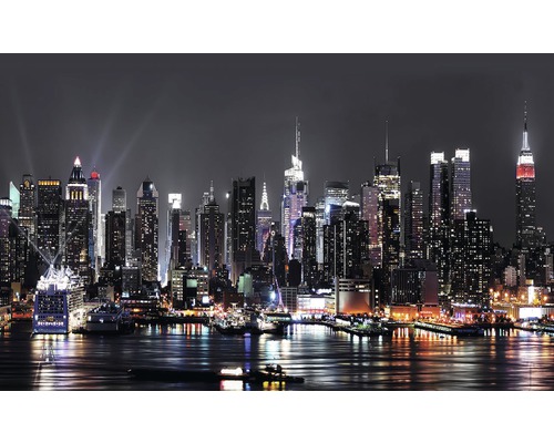 Fototapete Papier 1309 P8 New York Manhattan Night 4-tlg. 368 x 254 cm