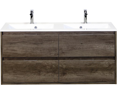 Kit de meubles de salles de bain Porto chêne 65.5x120 cm