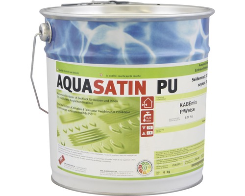 Aqua Satin PU Lackfarbe im Eimer