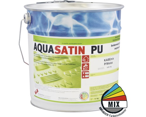Aqua Satin PU Lackdose für den Innen- und Aussenbereich