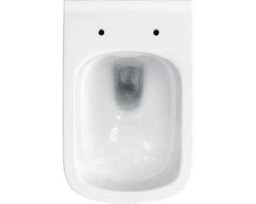 WC à fond creux suspendu en céramique sans bride