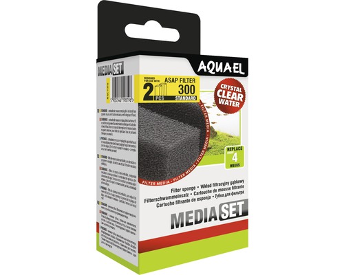 Filterschwamm AQUAEL ASAP 300 Standard 2 Stück Aquael Media Set für ASAP Filter 300, bestehend aus zwei Filterschwämmen