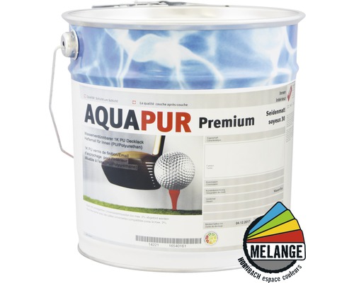 Vernis de finition KABE Aquapur Premium satiné mat 30 à faire mélanger dans le coloris souhaité