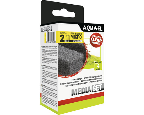 Éponge filtrante AQUAEL Fan Mikro Plus 2 pièces Aquael Fan Filter Mikro Standard Cartouche de mousse filtrante en kit