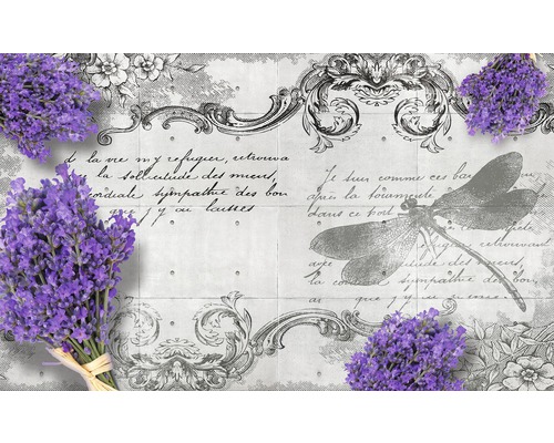 Fototapete Vlies 1799 VEXXL Lavendel und Libelle 3-tlg. 312 x 219 cm
