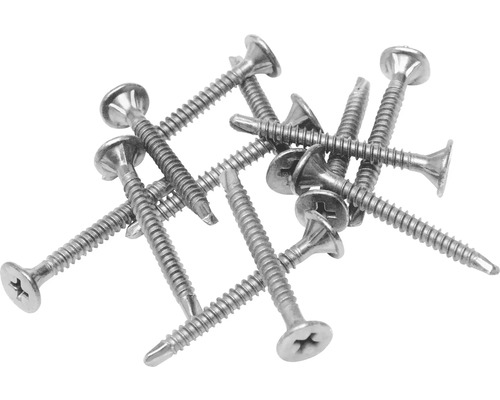 Plusieurs vis autoforeuses à tête fraisée