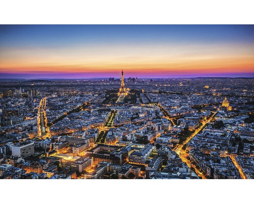 Fototapete Papier Paris bei Nacht 368x254 cm