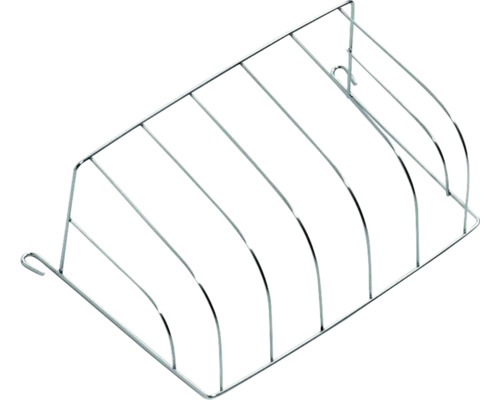 Heuraufe 26 x 13 x 20 cm, chrom, Salatraufe Heuraufe 26 x 13 x 20 cm, chrom, Salatraufe