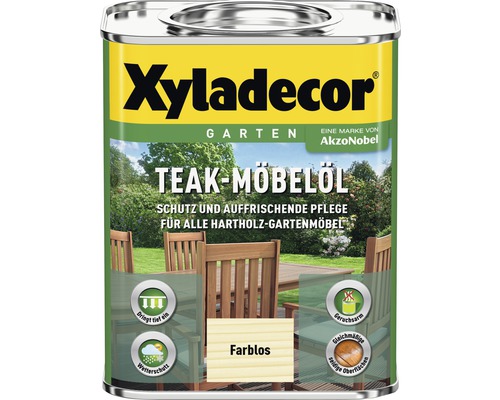 Huile pour meubles de jardin en teck Xyladecor pour meubles de jardin en bois dur