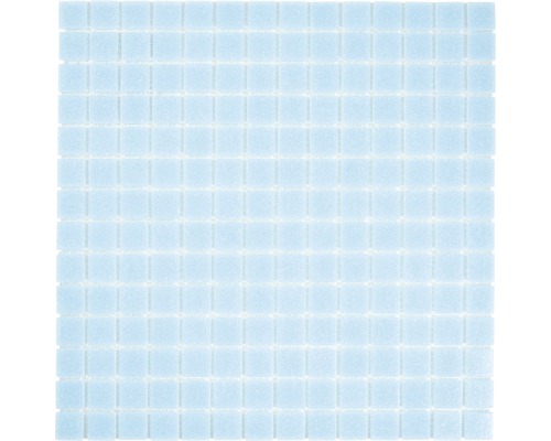 Mosaïque en verre GMA33 UNI BLEU CLAIR 30,5x30,5 cm Mosaïque avec éléments carrés