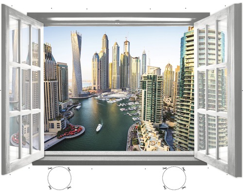 Papier peint panoramique intissé Skyline Dubaï 201x145 cm