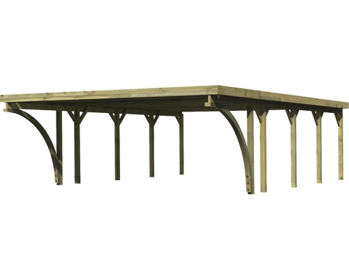 Holzcarport mit mehreren Pfosten
