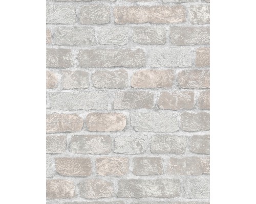 Vliestapete 58410 Brique Steine grau Tapete mit Ziegelmuster