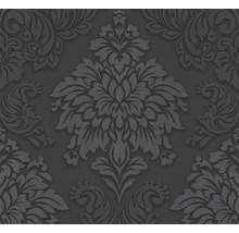 Papier peint intissé 36898-4 Metropolitan Damask noir argent