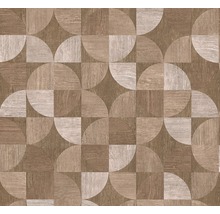 Papier peint intissé 36913-4 Metropolitan Stories aspect bois marron beige
