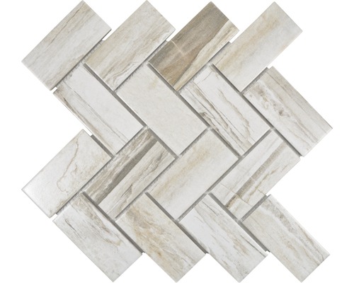 Mosaïque en céramique CIM HB WL 30,6x30,6 cm Mosaïque à chevrons pour la conception de murs et de sols